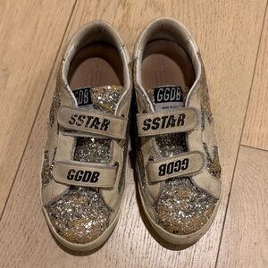 Golden Goose Kids Silver Glitter Sneakers